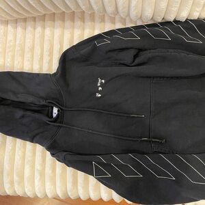 Off-White Black Hoodie with White Accents